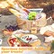 Dual Wicker Picnic Basket Set with Blanket for 2 - Unique Gifts Ideas for Couple, Engagement, Wedding, Bridal Shower, Family